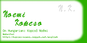 noemi kopcso business card